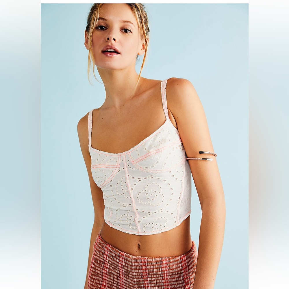 Free People Pop of Color Corset Top